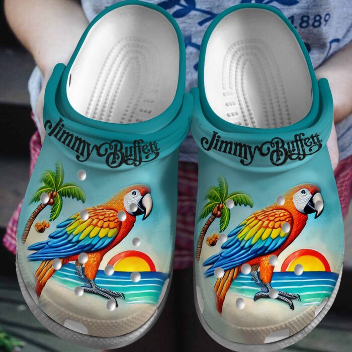 jimmy buffet the parrot colorful clogs shoes oo3fu