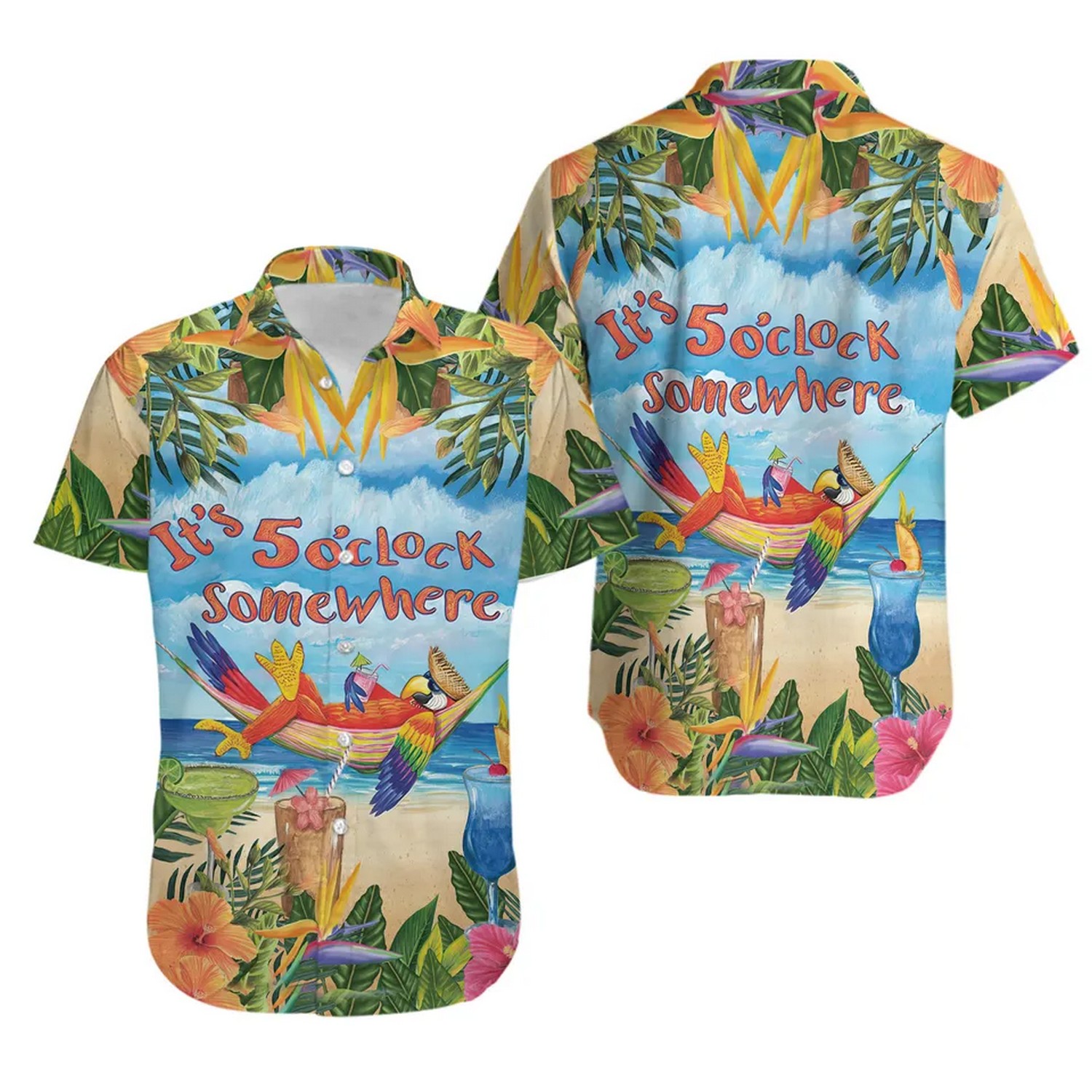 jimmy buffett its 5 oclock somewhere hawaiian shirt uhfjo