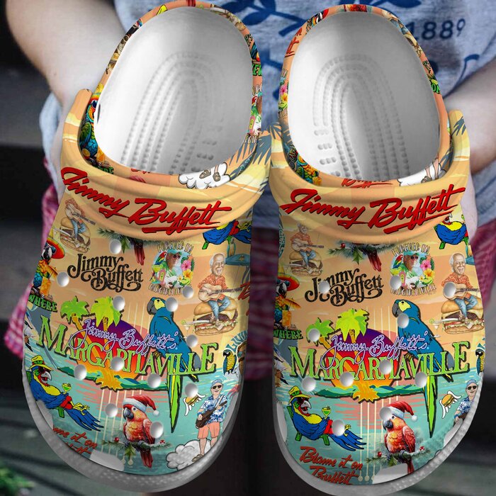 jimmy buffett margaritaville colorful music clogs shoes 76hfz