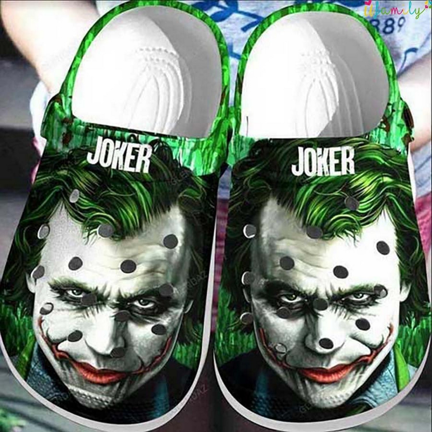 joker movie green clogs for kids and adults efk4m