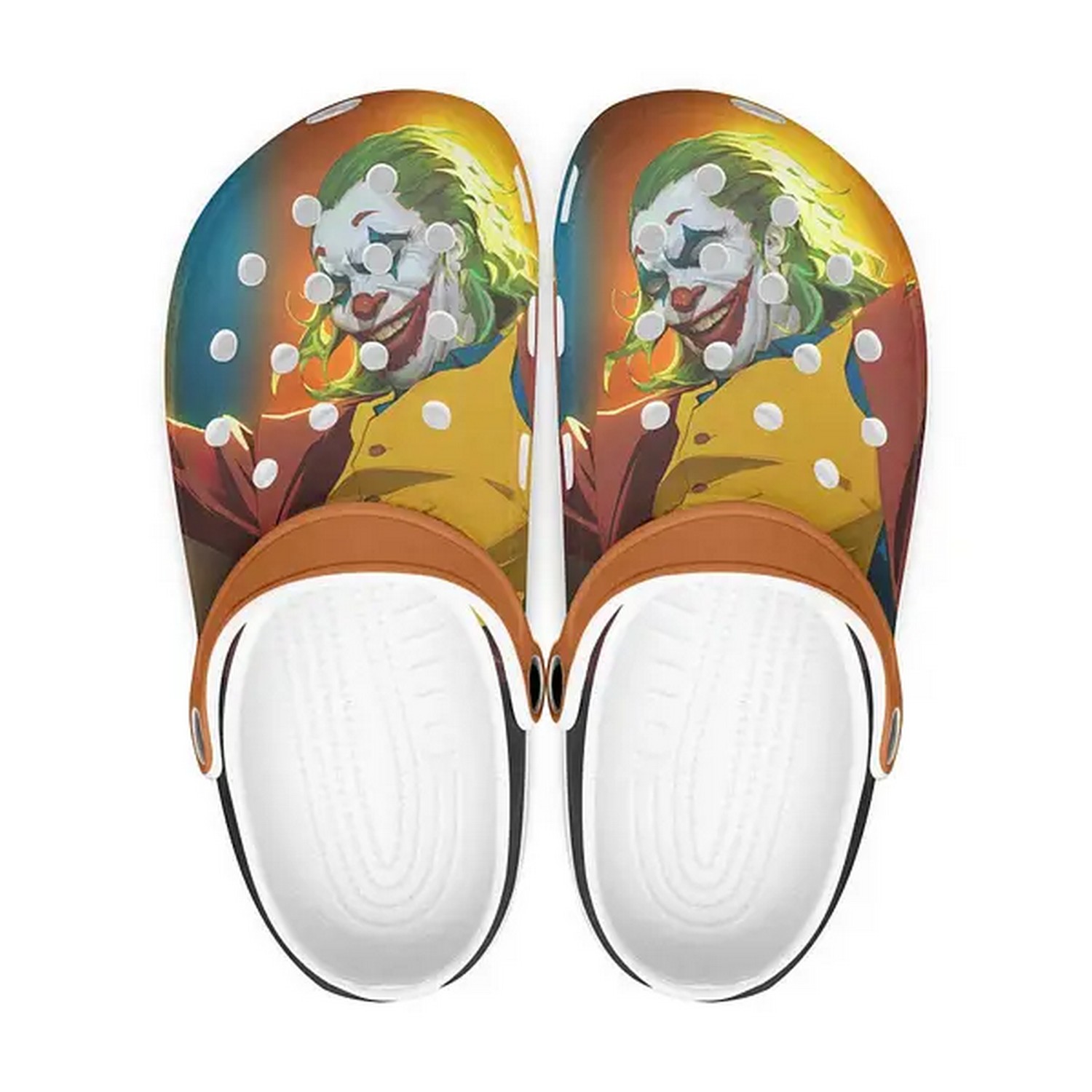 joker scary smile clogs for kids 26 adults lhttn