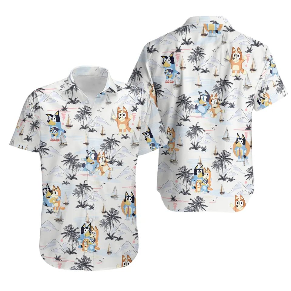 joyful family trip of bluey family lovely hawaii shirt zjasb