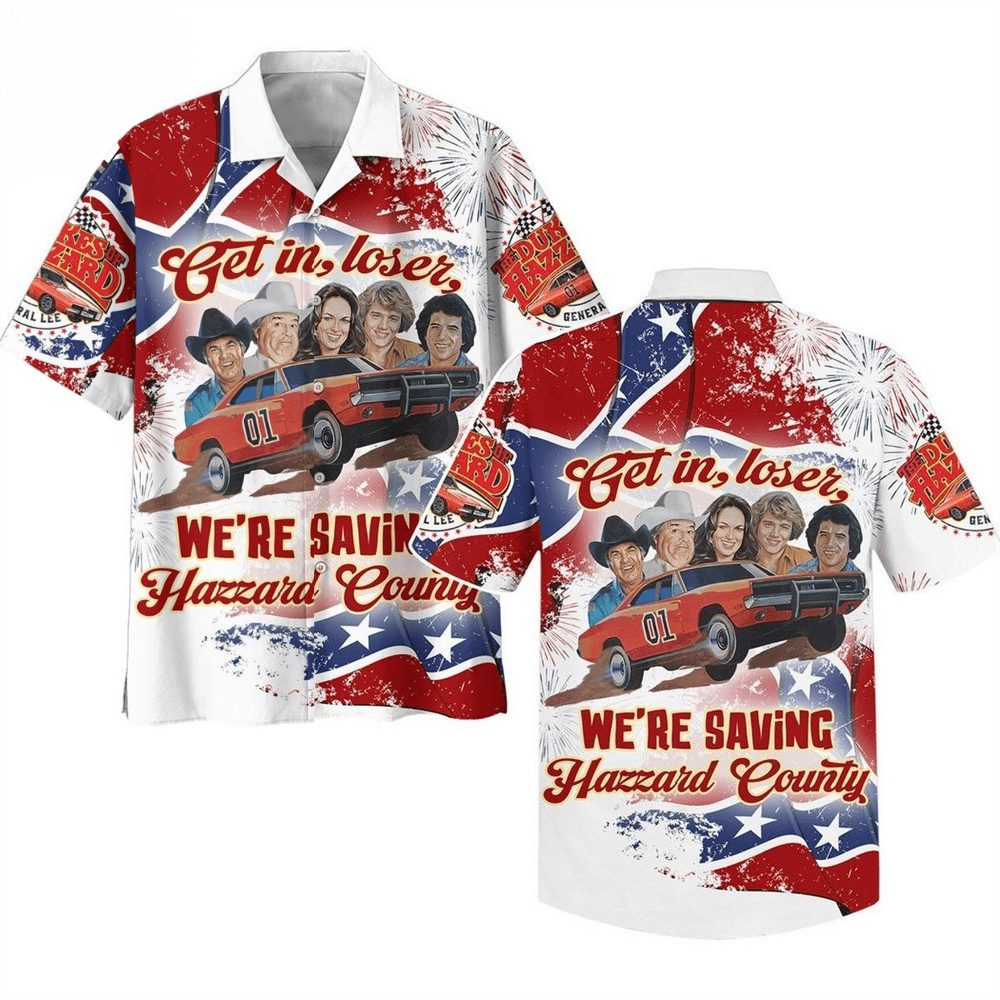 joyful journey dukes of hazzard movie series hawaiian shirt d254o