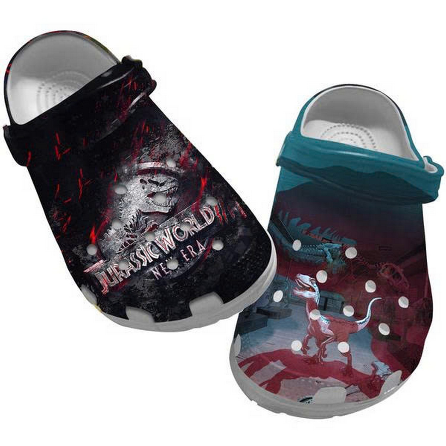 jurassic world bloody poster clogs for kids 26 adults sknlc