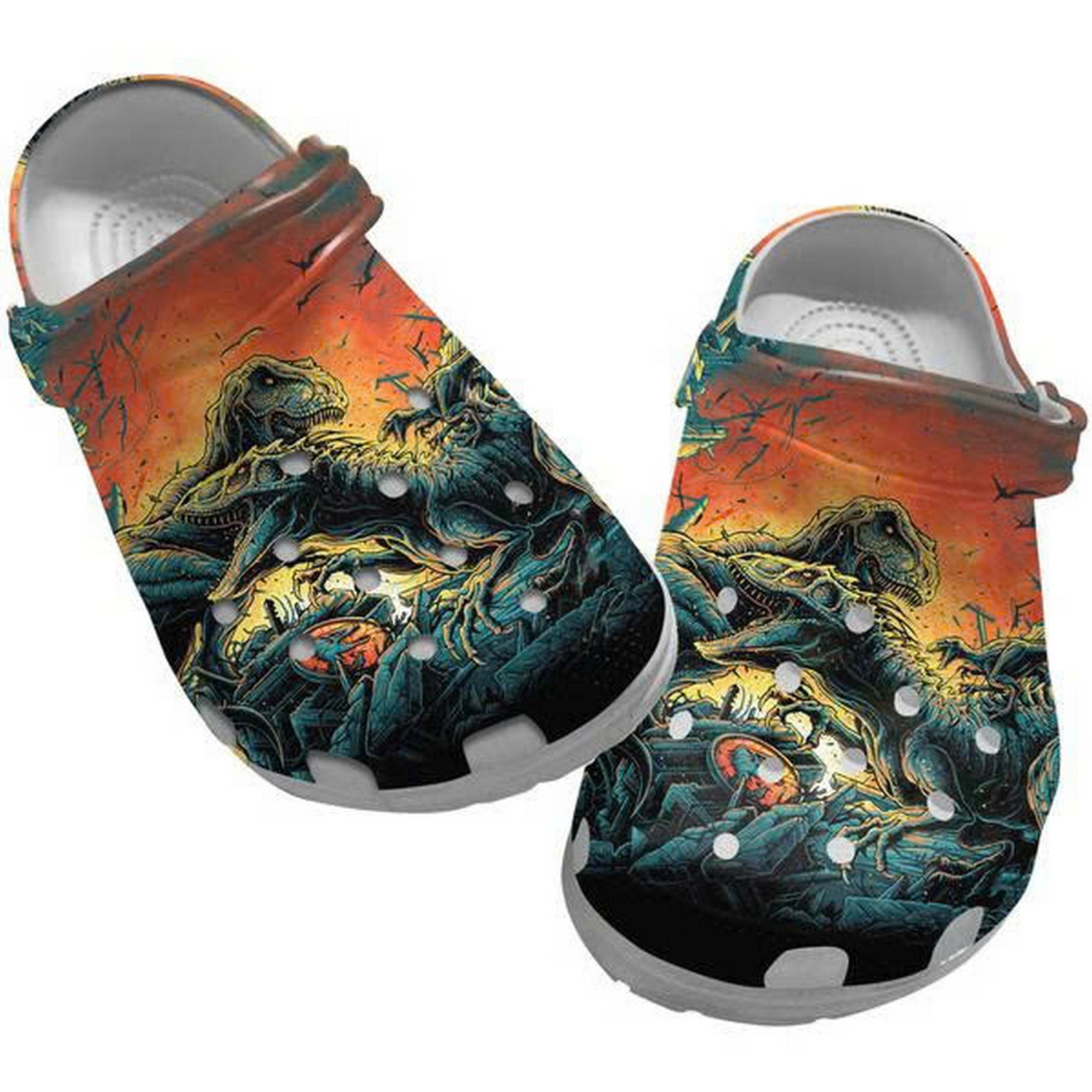 jurassic world movie dinosaur fighting clogs for kids 26 adults dtzul