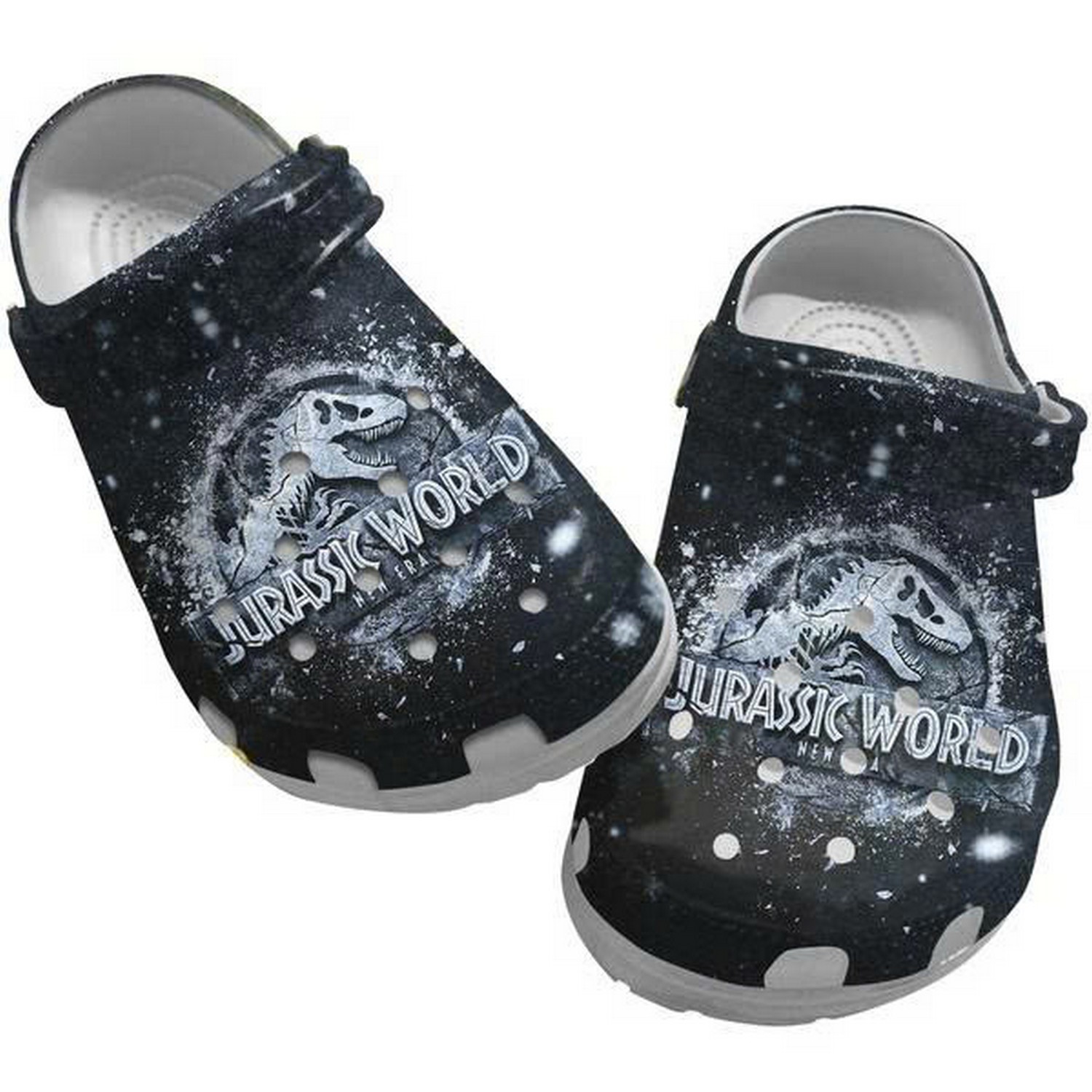 jurassic world new are poster black clogs for kids and adults z9c44