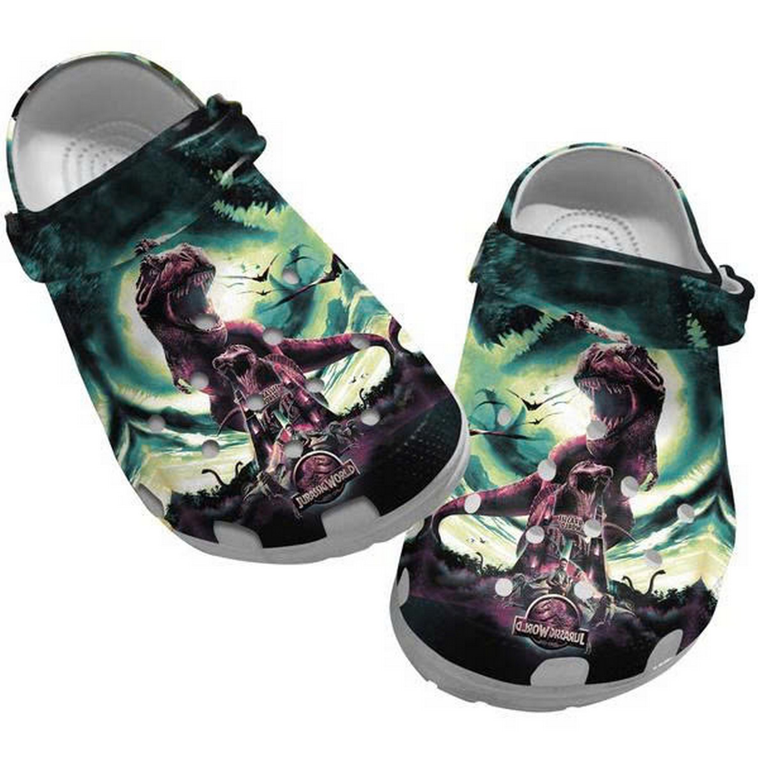 jurassic world purple dinosaur clogs for kids 26 adults rxgf4