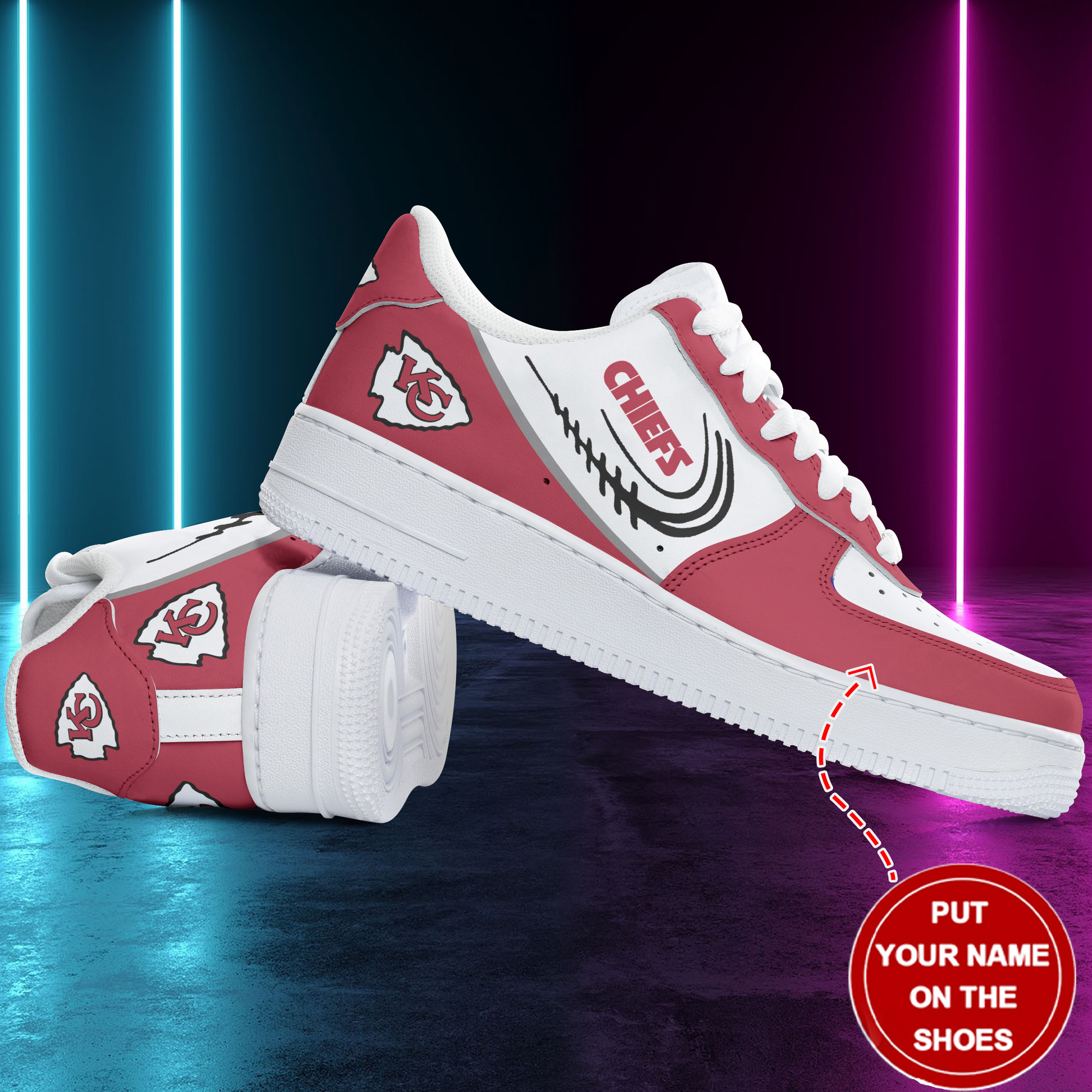 kansas city chiefs af1 shoes 344 cila4
