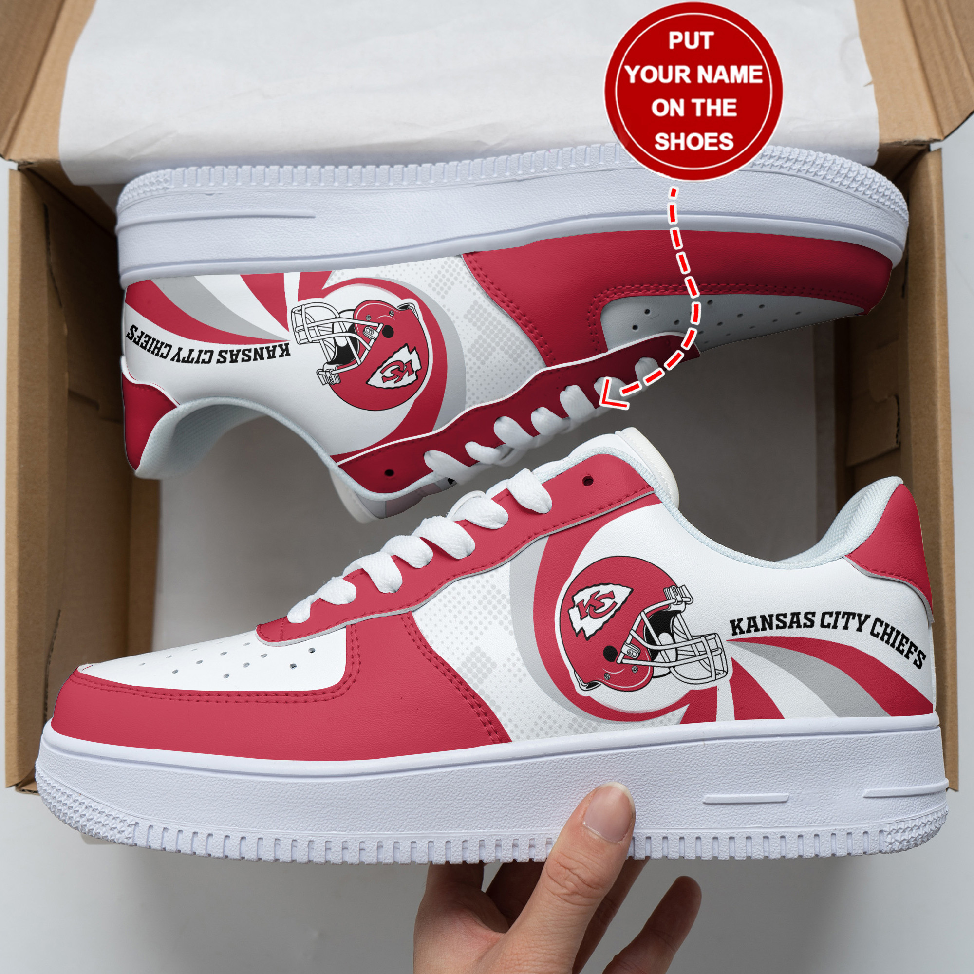 kansas city chiefs personalized af1 shoes bg276 mxiwd