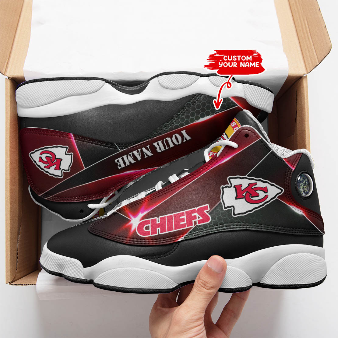 kansas city chiefs personalized ajd13 sneakers bg196 lwdct