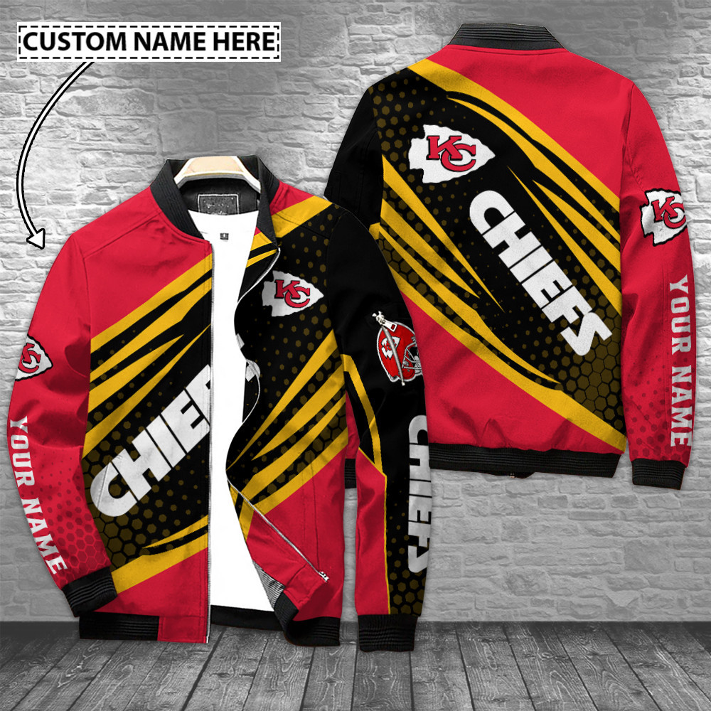 kansas city chiefs personalized bomber jacket bg740 km7rj