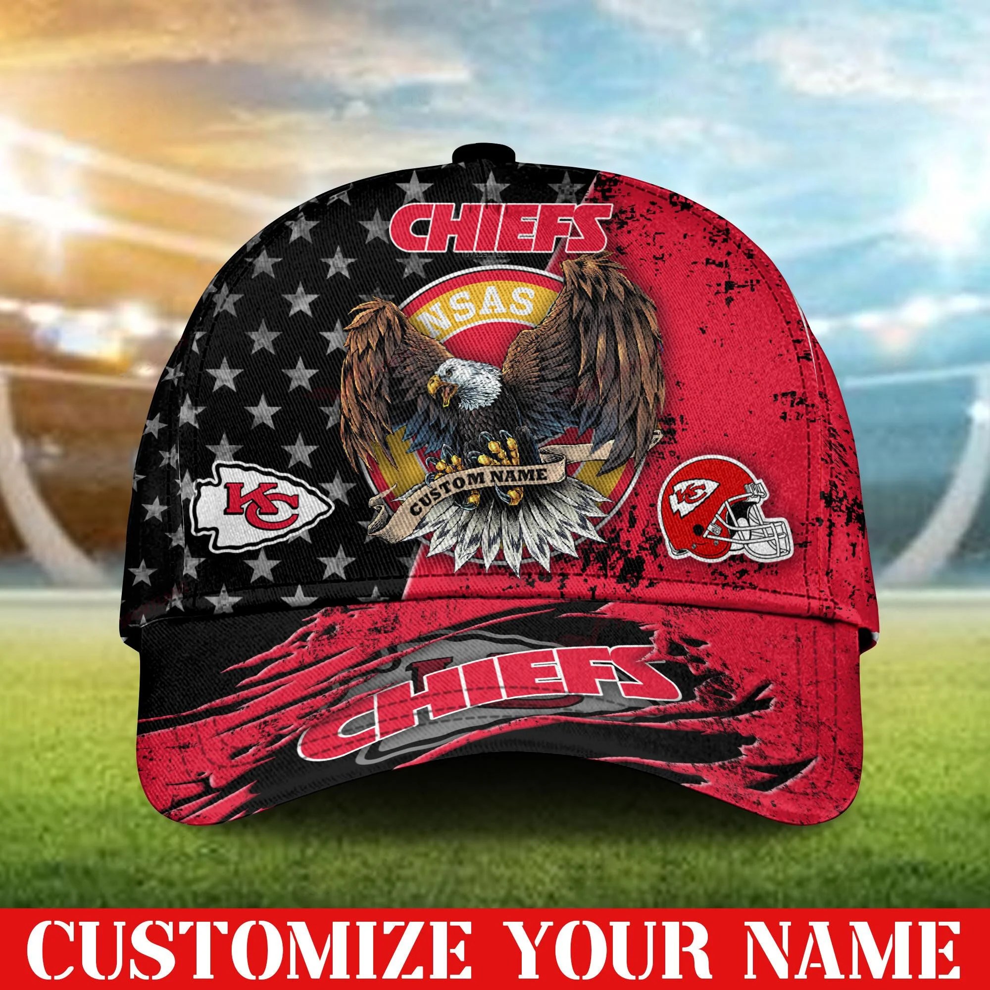 kansas city chiefs personalized classic cap bb388 mzibm