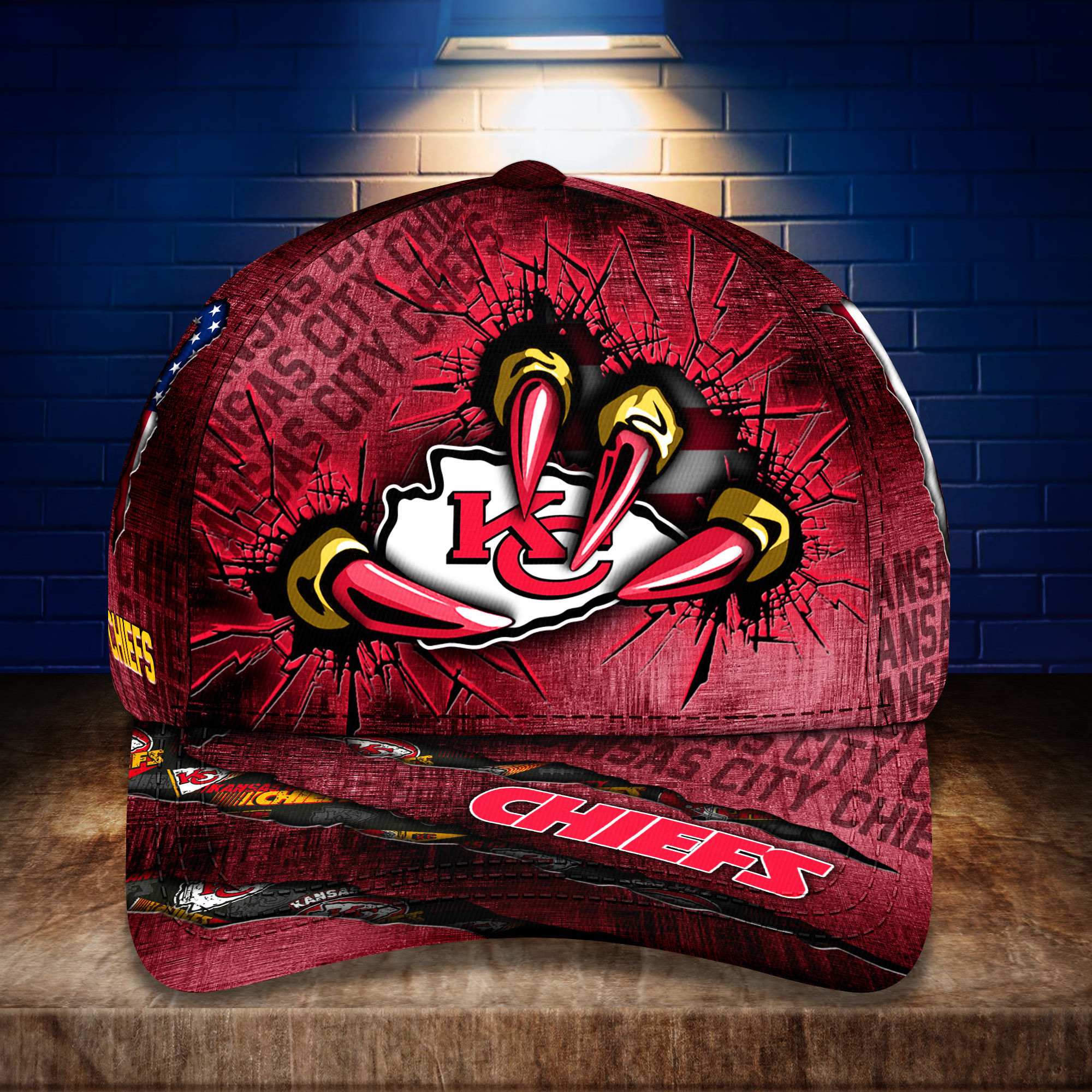 kansas city chiefs personalized classic cap bg259 h9zmt