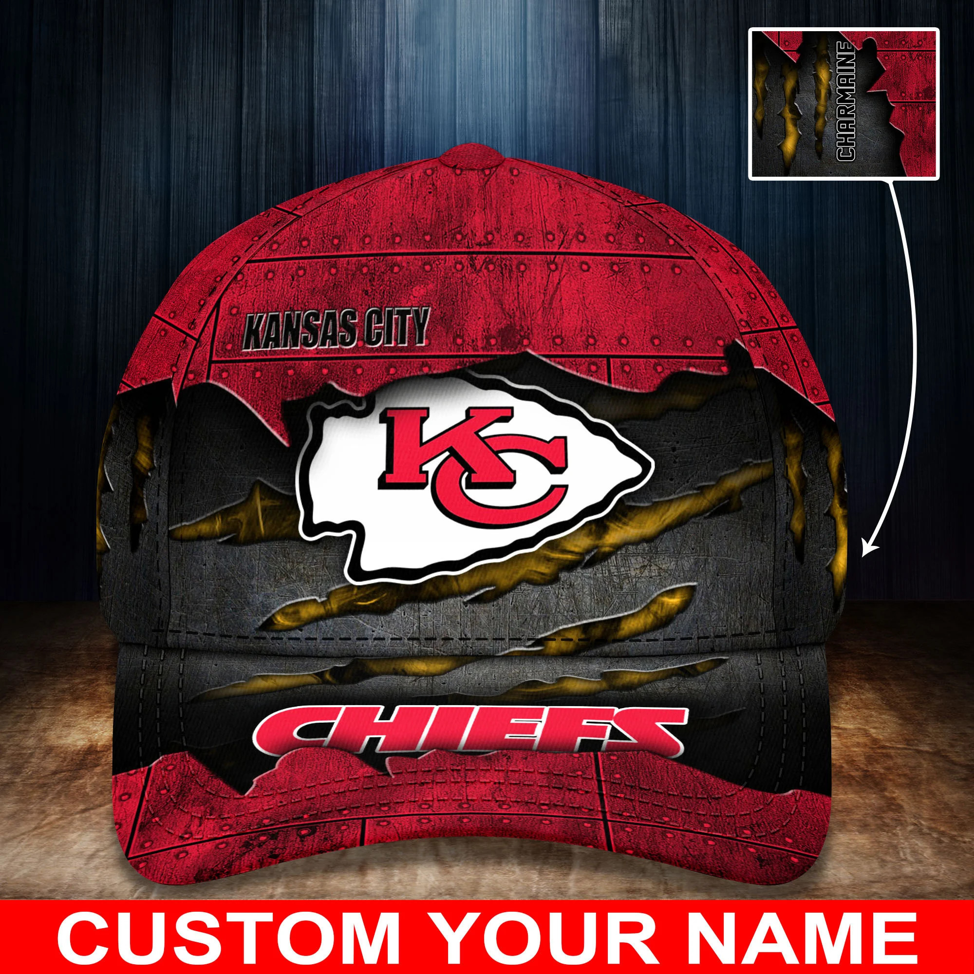 kansas city chiefs personalized classic cap bg306 bpmbx