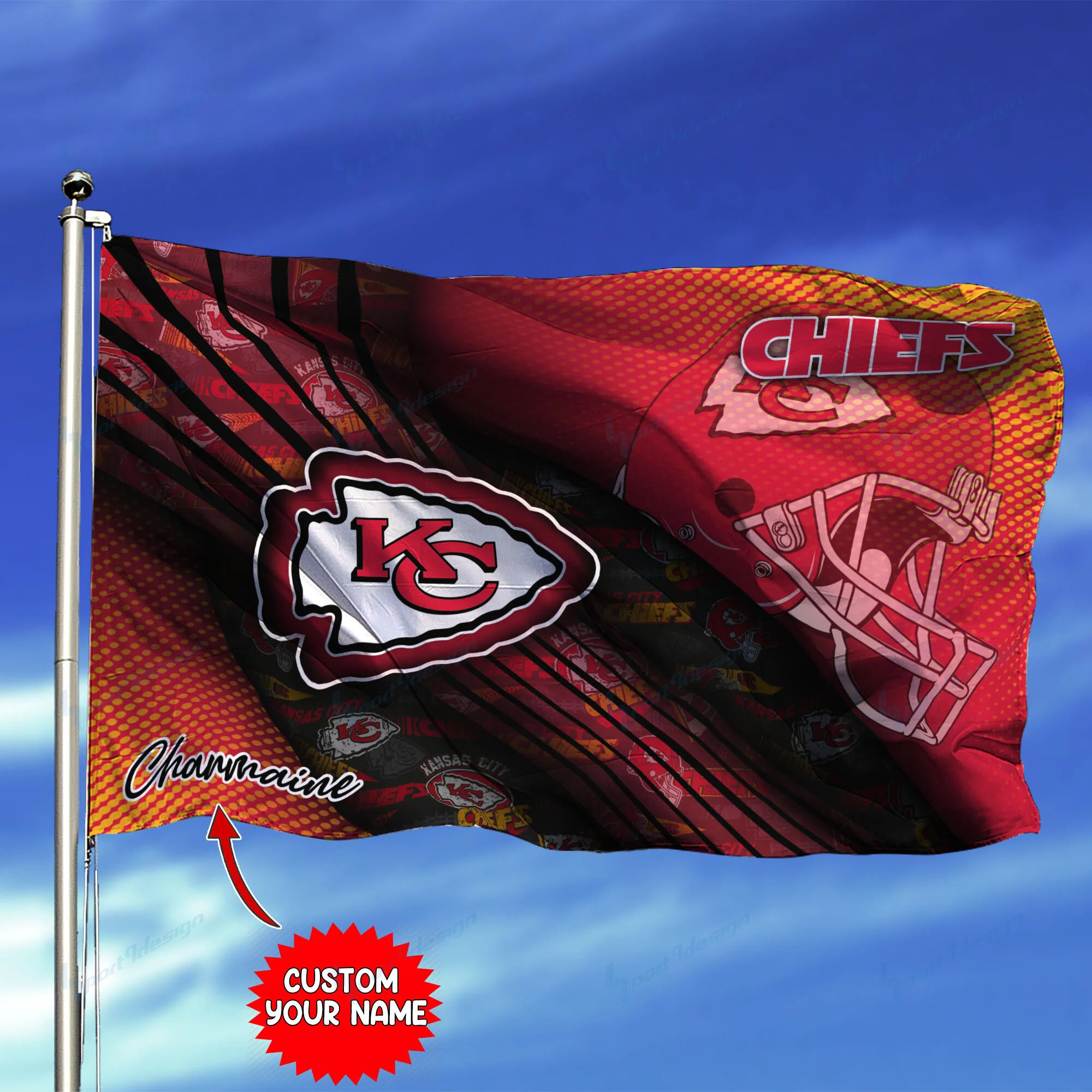 kansas city chiefs personalized flag 221 g3mbm