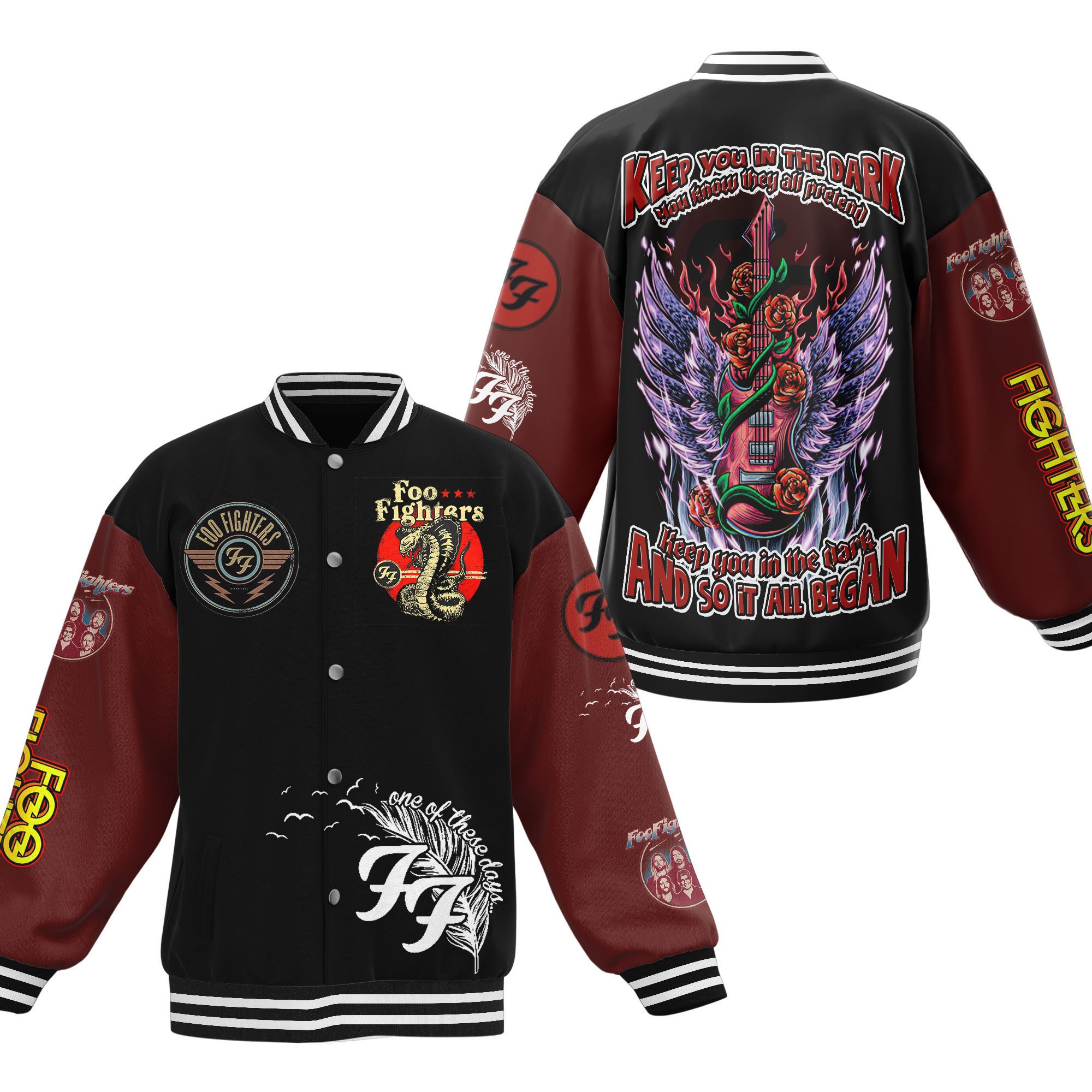 keep you in the dark foo fighter unisex baseball jacket q3ren