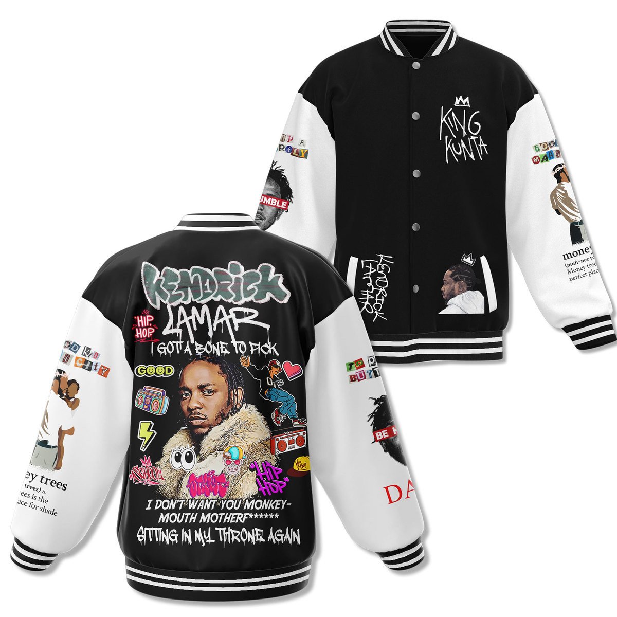 kendrick lamar king kunta cool hip hop baseball jacket wkllv
