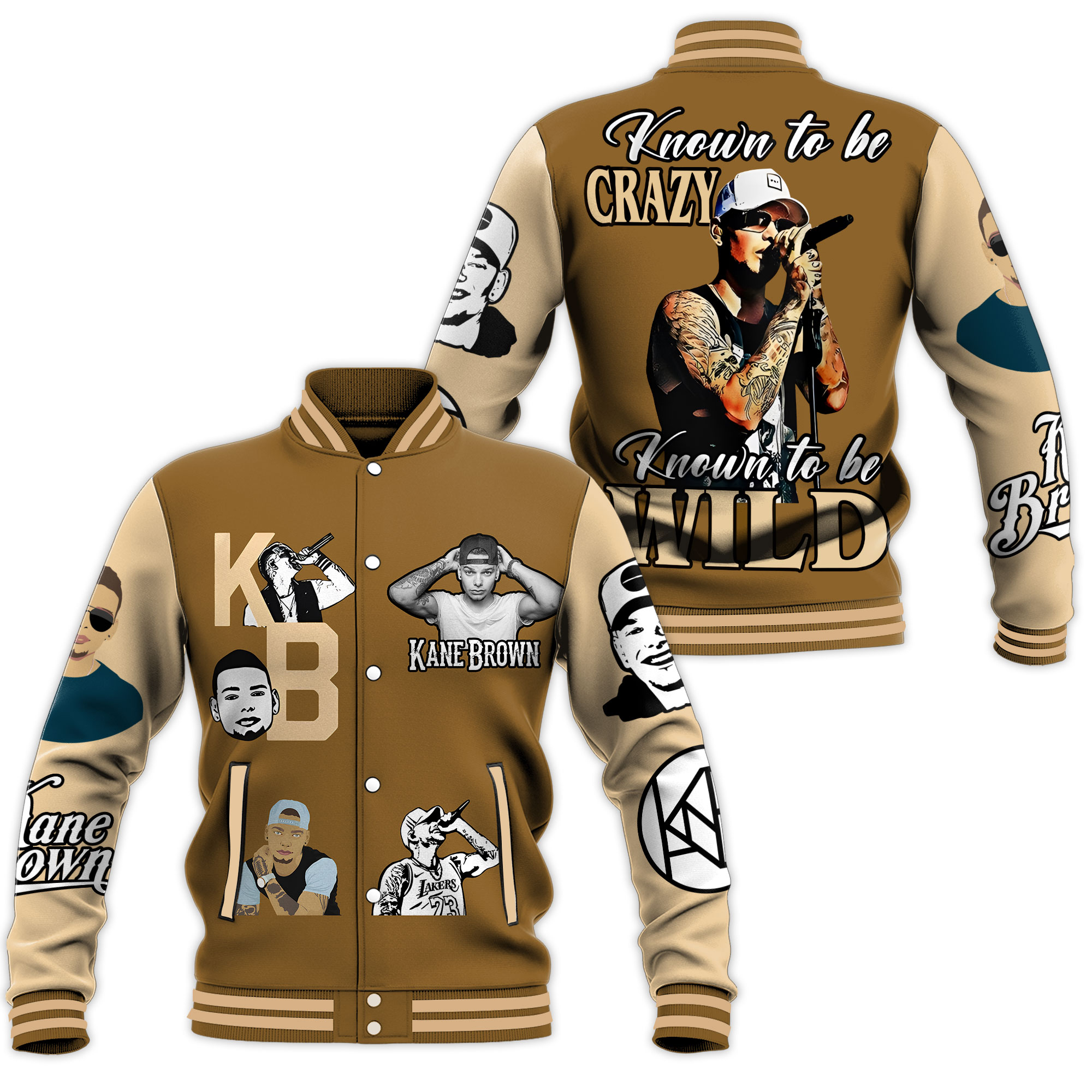known to be crazy 26 wild kane brown music baseball jacket bzfpw