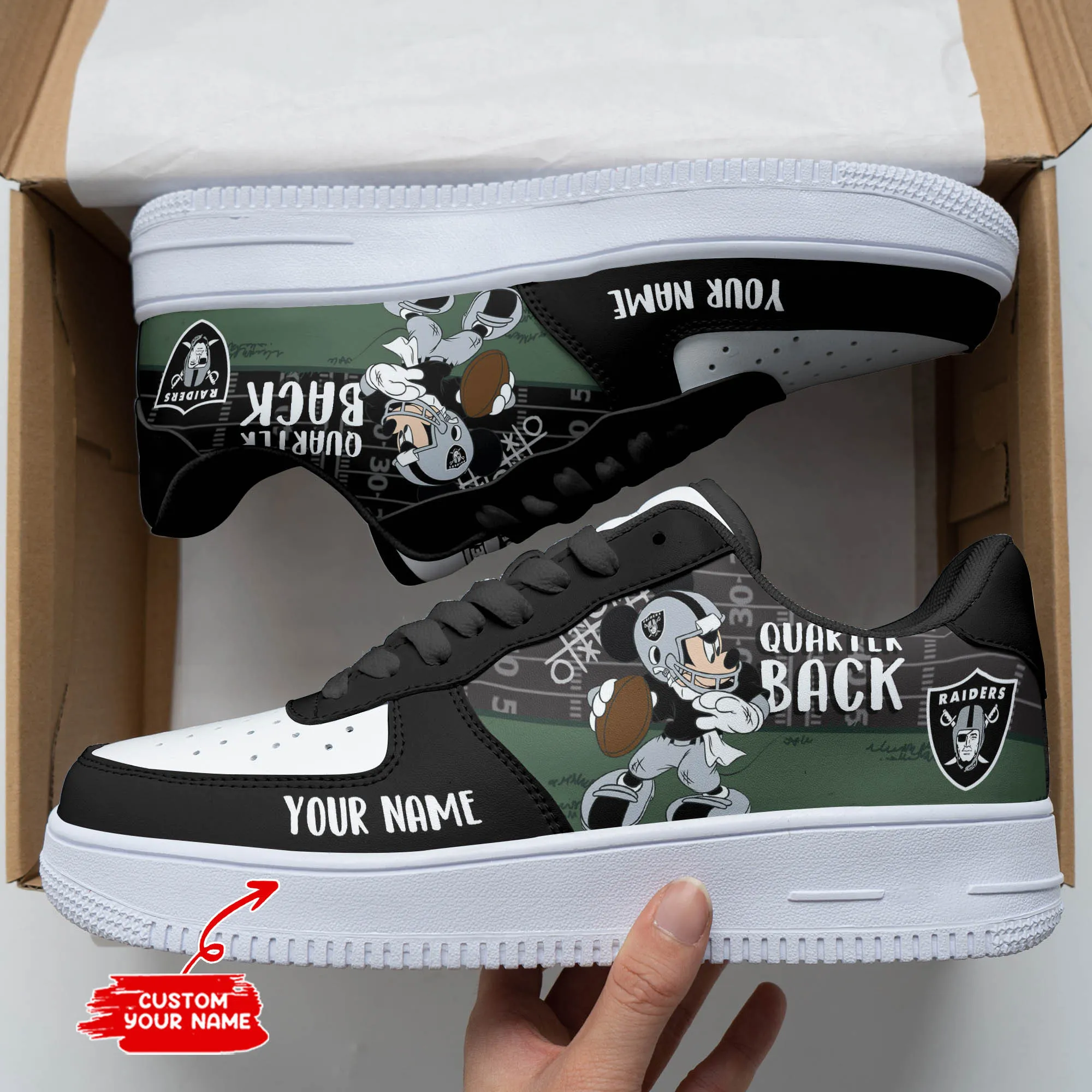 las vegas raiders personalized af1 shoes bg252 aer38