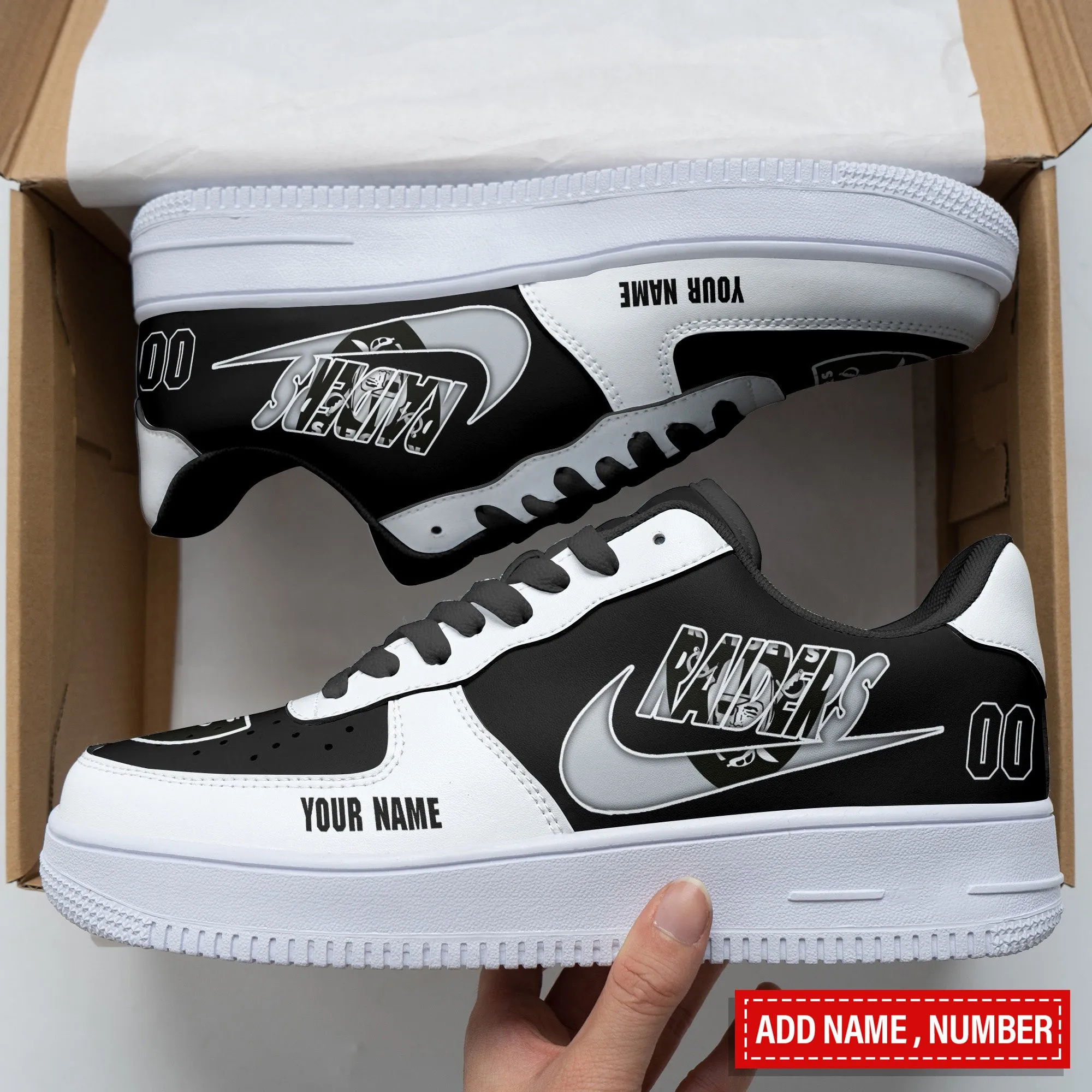 las vegas raiders personalized af1 shoes bg324 uw0sj