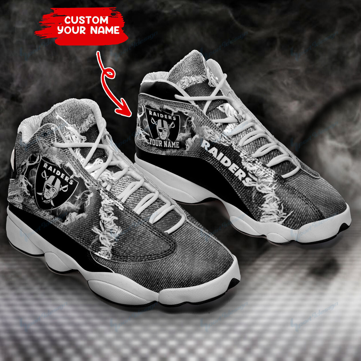 las vegas raiders personalized ajd13 sneakers bg133 vwbvh