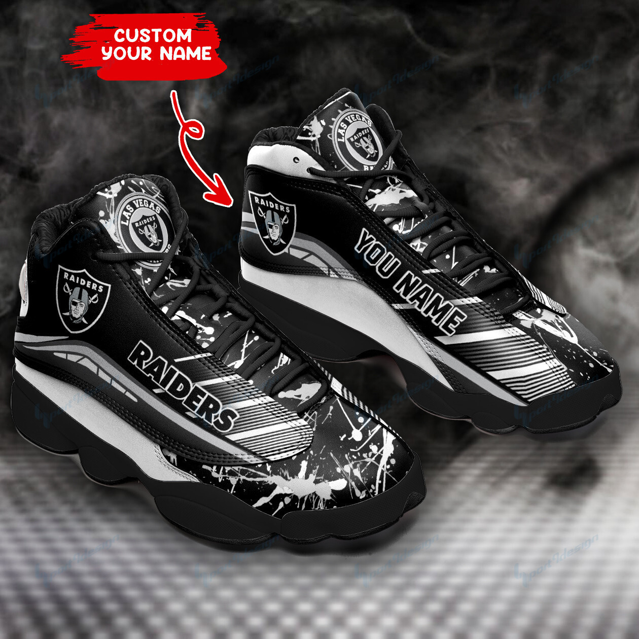 las vegas raiders personalized ajd13 sneakers bg140 yx89t