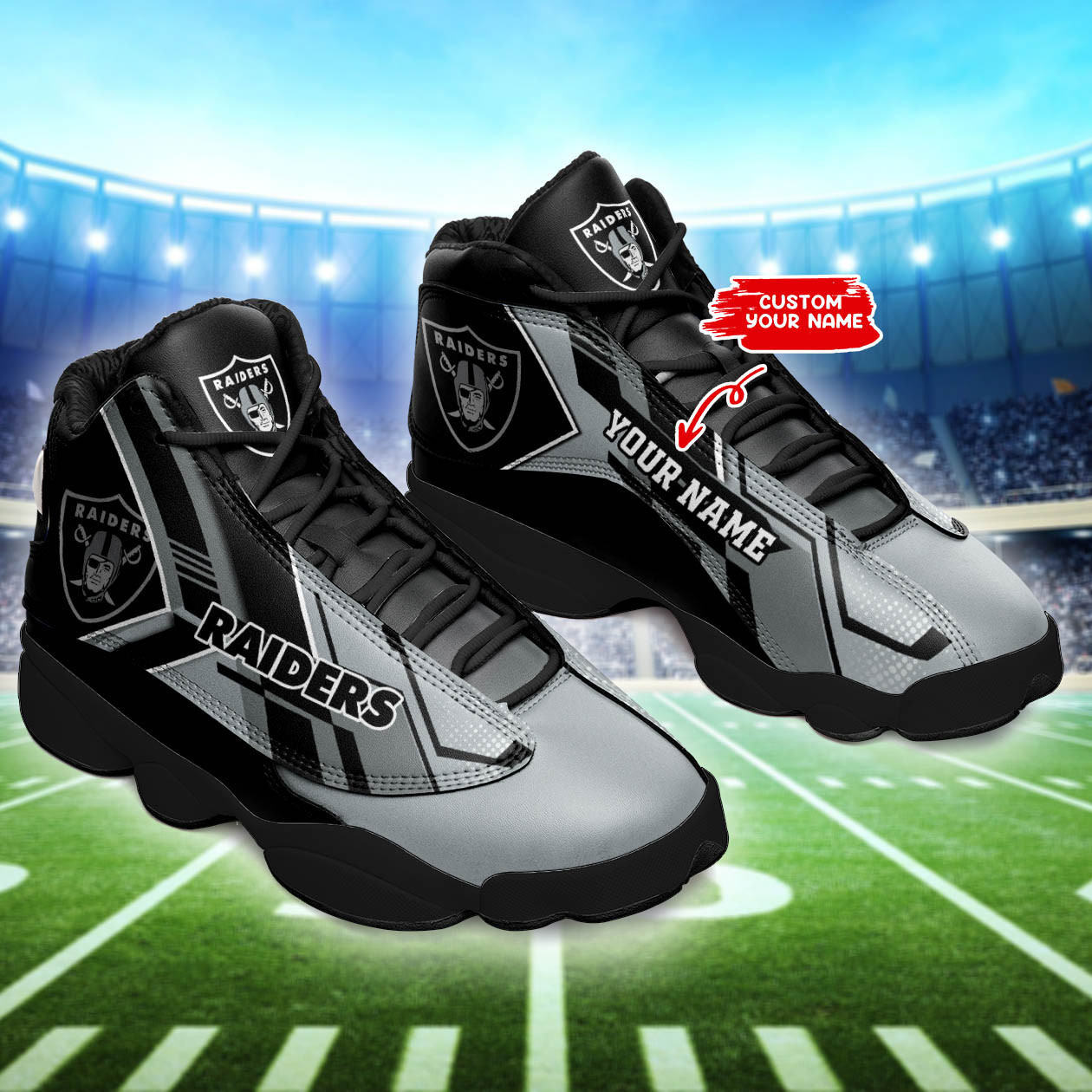 las vegas raiders personalized ajd13 sneakers bg175 eyhs5