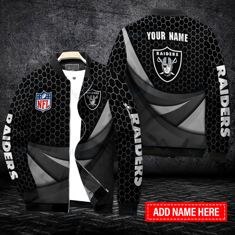 las vegas raiders personalized bomber jacket bg305 k93lz