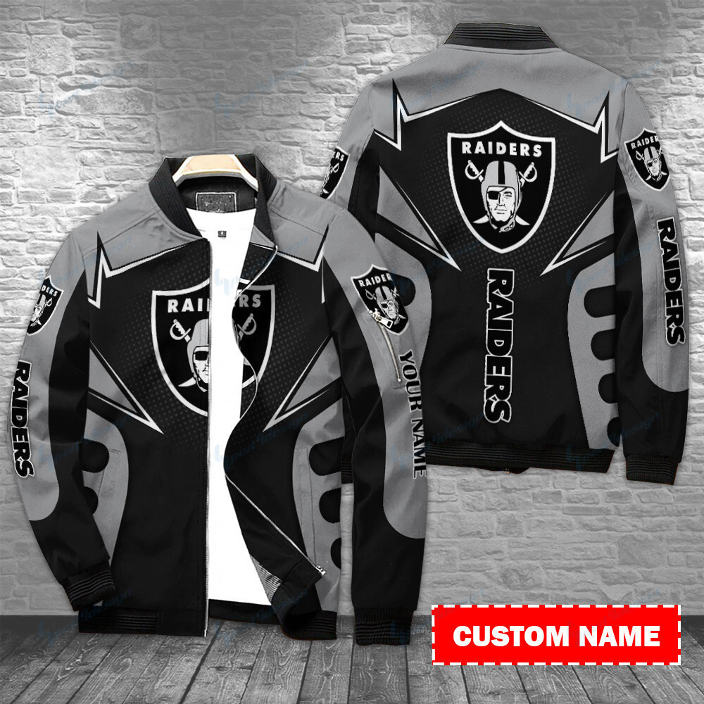 las vegas raiders personalized bomber jacket bg310 ueynq