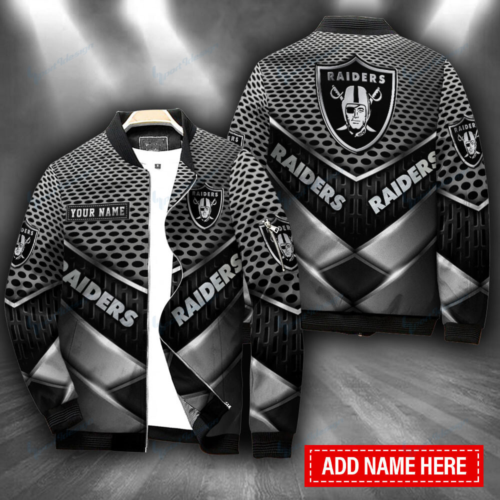 las vegas raiders personalized bomber jacket bg320 38wak