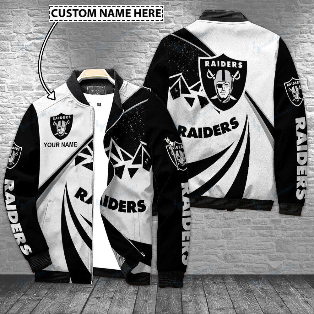 las vegas raiders personalized bomber jacket bg372 qu9bo