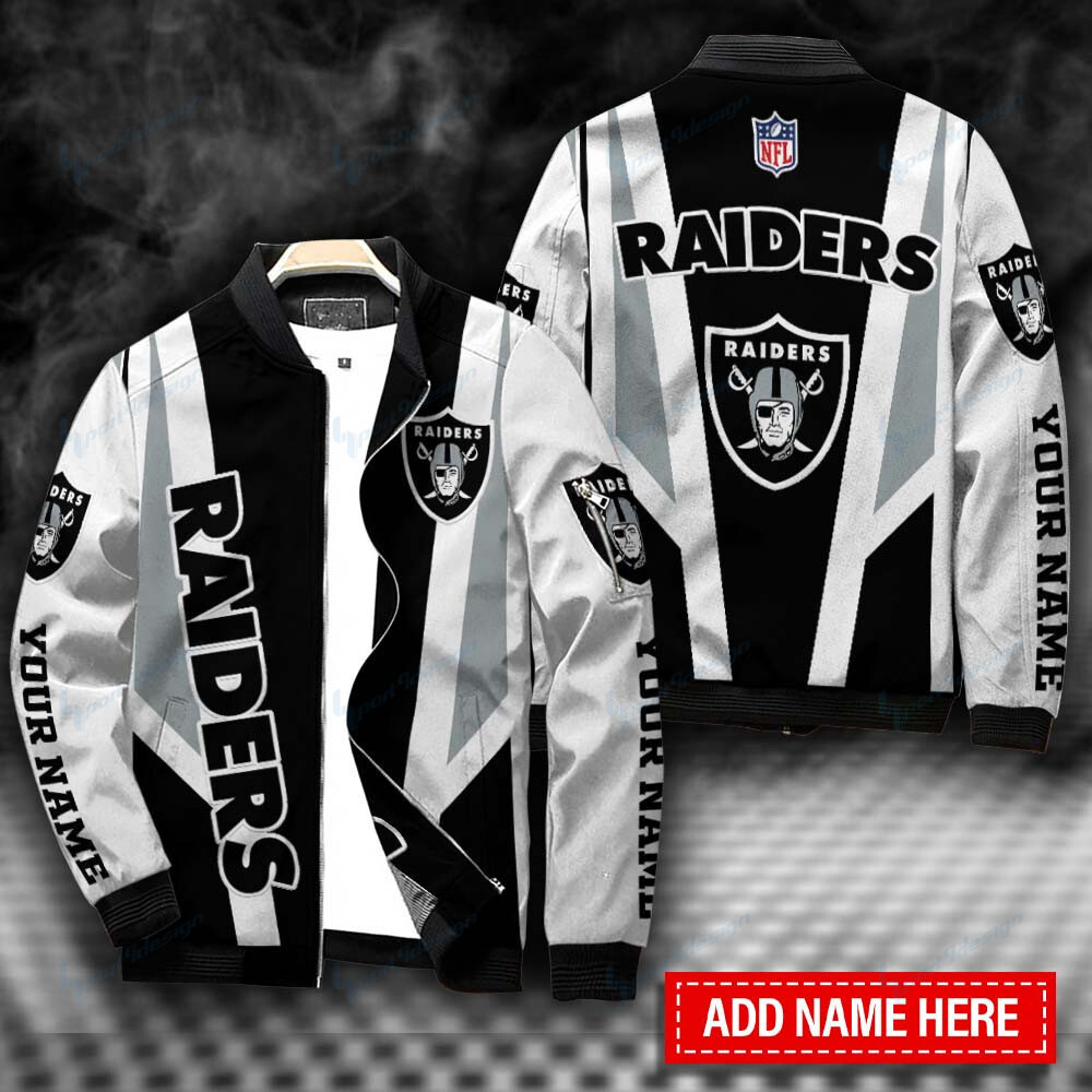 las vegas raiders personalized bomber jacket bg373 0x6pq