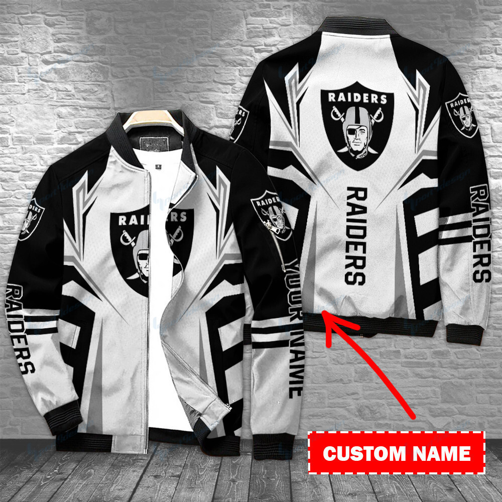 las vegas raiders personalized bomber jacket bg430 egrkb
