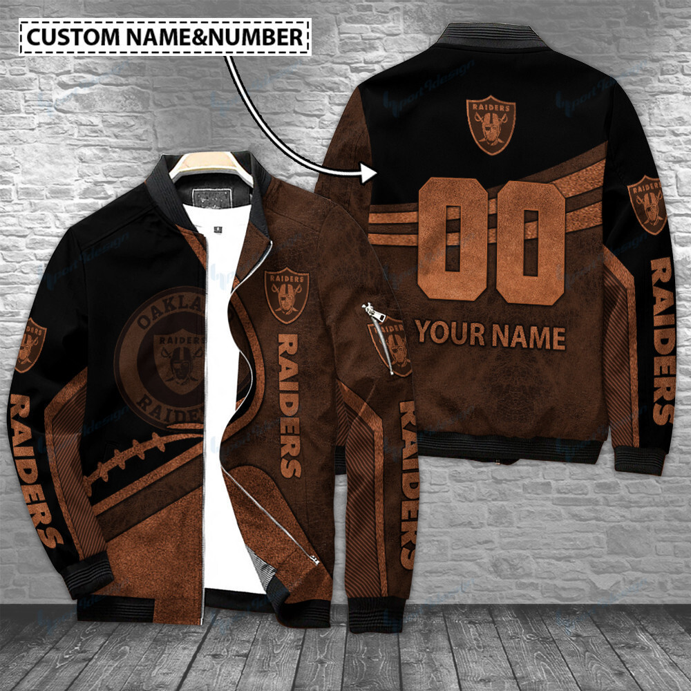 las vegas raiders personalized bomber jacket bg447 q9qme