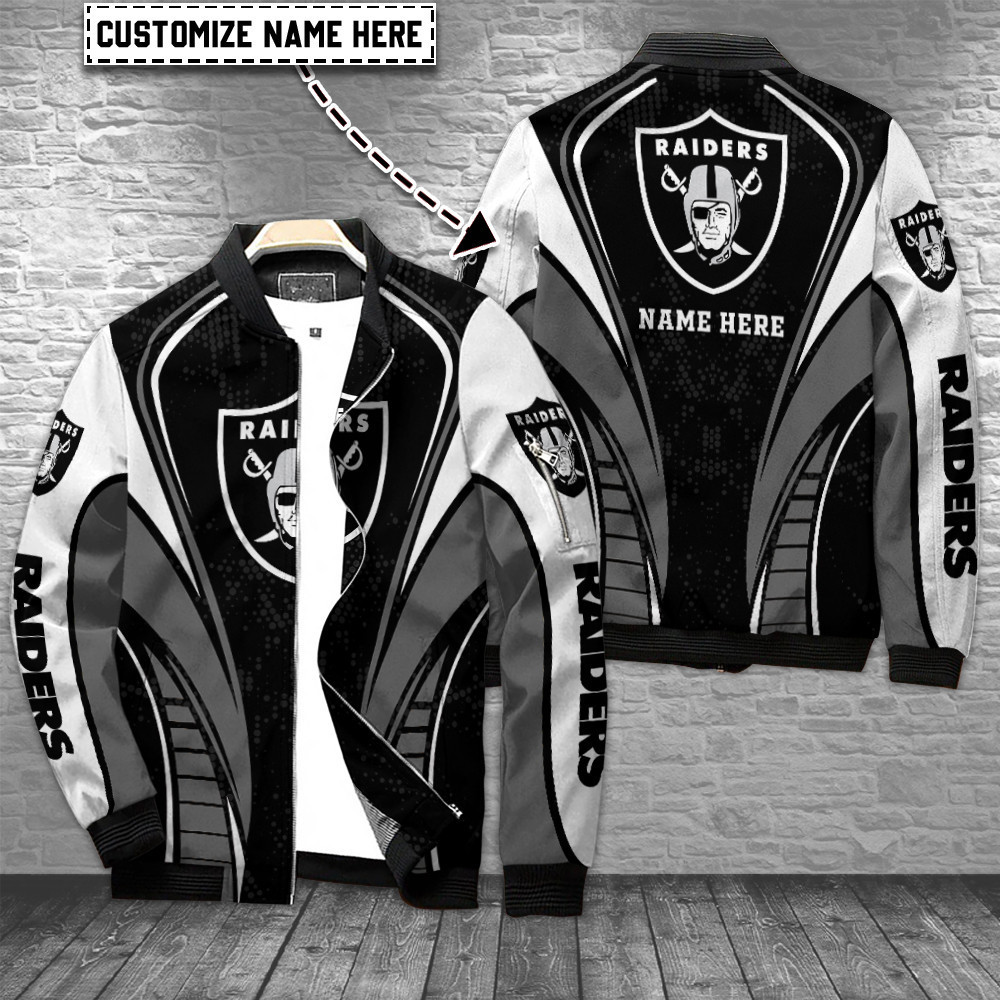 las vegas raiders personalized bomber jacket bg524 094lw