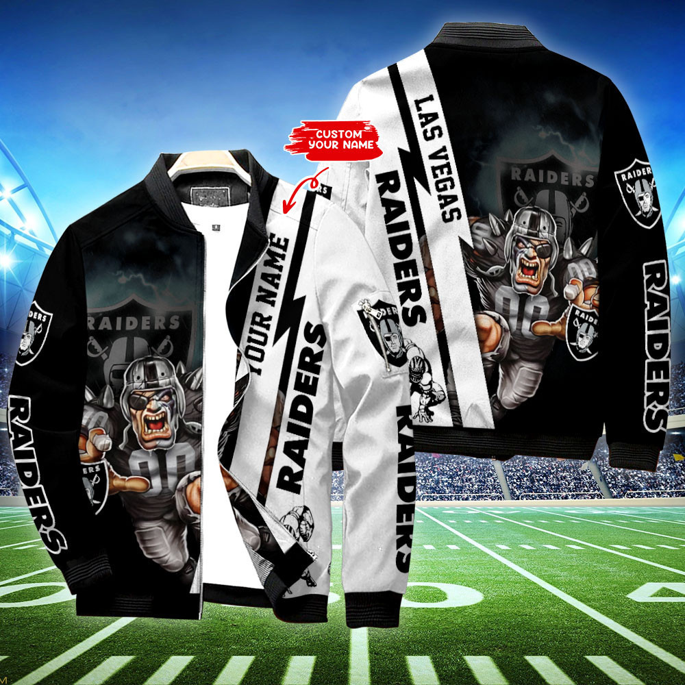 las vegas raiders personalized bomber jacket bg536 lmn0m