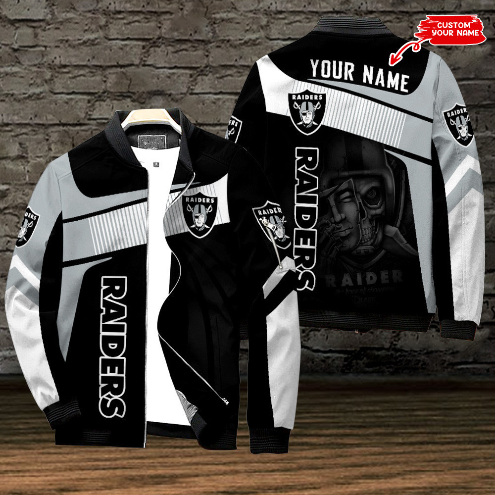 las vegas raiders personalized bomber jacket bg576 snmnn