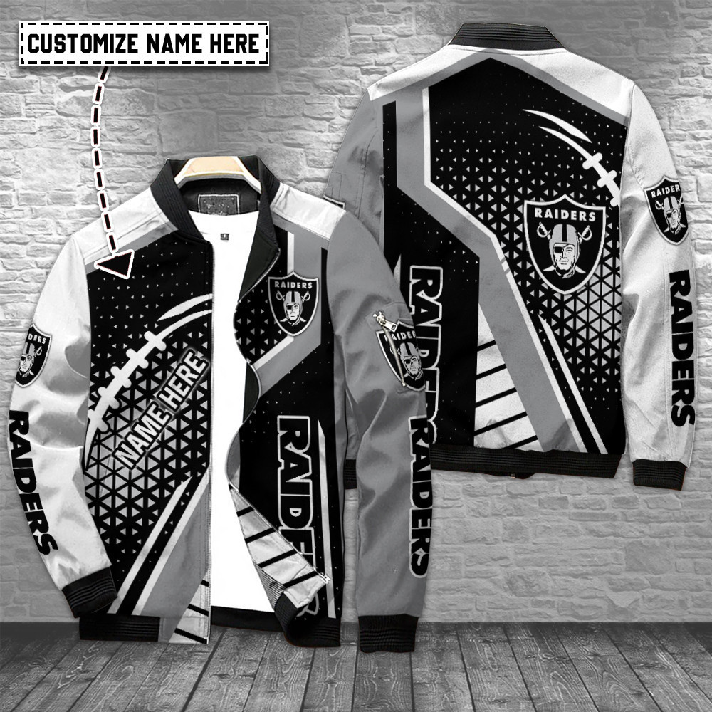 las vegas raiders personalized bomber jacket bg607 v2jb0
