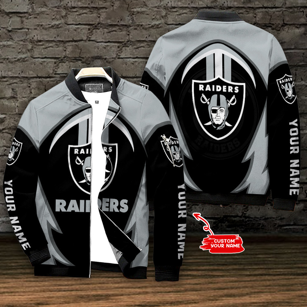 las vegas raiders personalized bomber jacket bg622 svszb