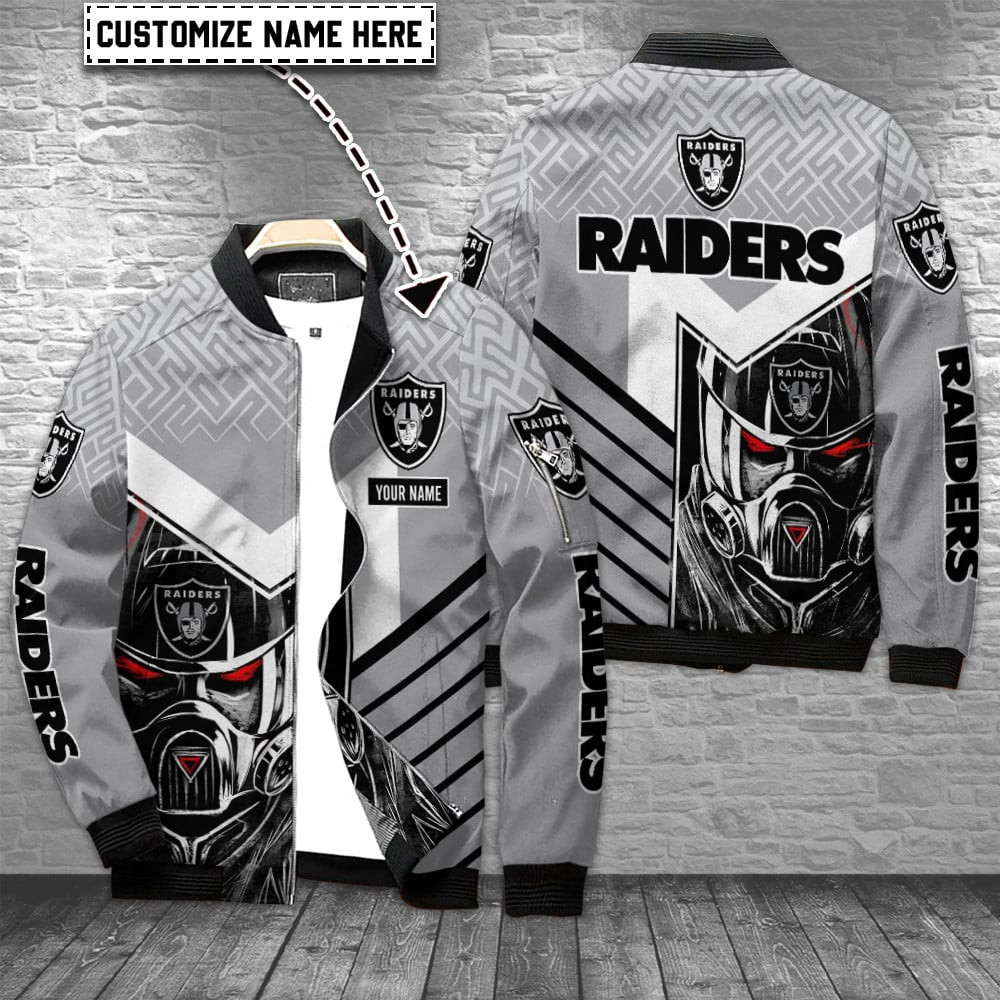 las vegas raiders personalized bomber jacket bg655 jnvau