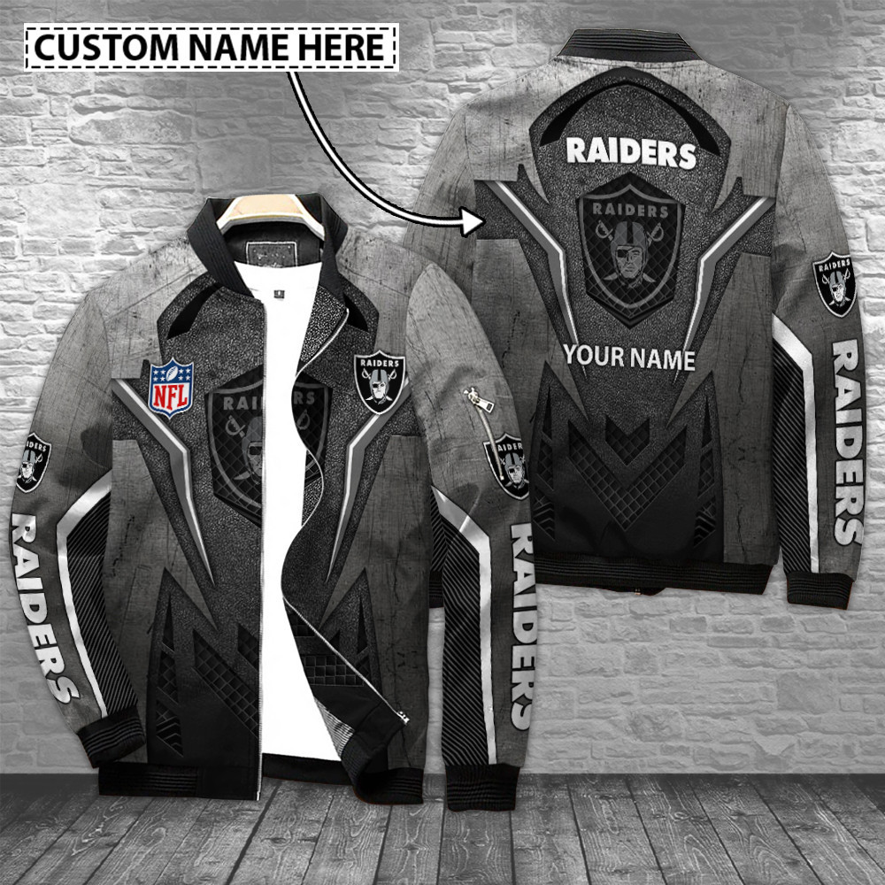 las vegas raiders personalized bomber jacket bg661 vnuvu