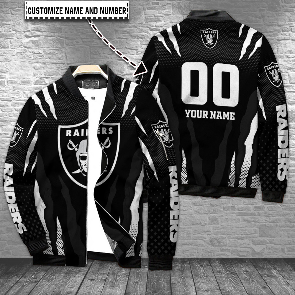 las vegas raiders personalized bomber jacket bg672 xowb4