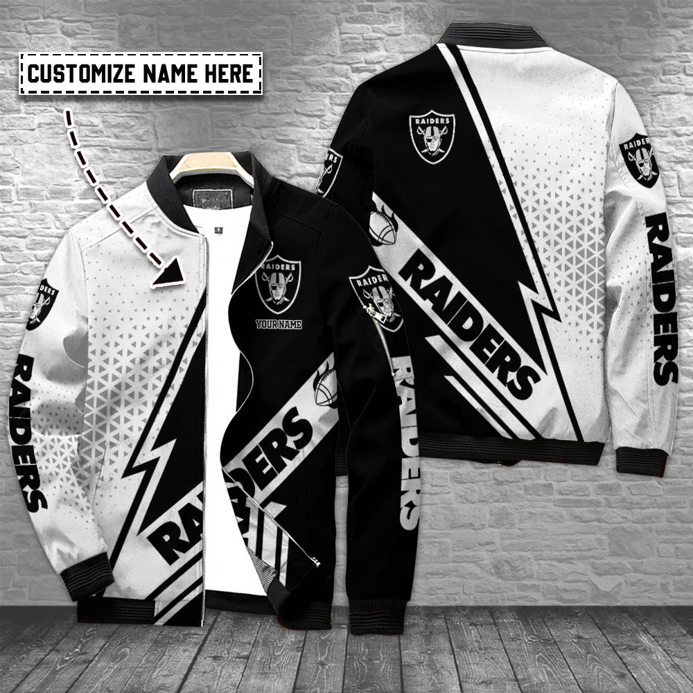 las vegas raiders personalized bomber jacket bg716 2ge4q