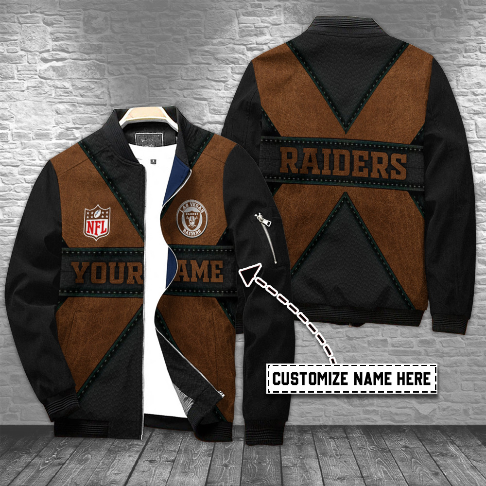 las vegas raiders personalized bomber jacket bg761 iaoli