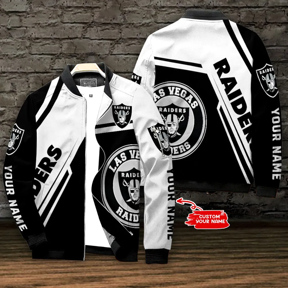 las vegas raiders personalized bomber jacket bg766 sfpu0