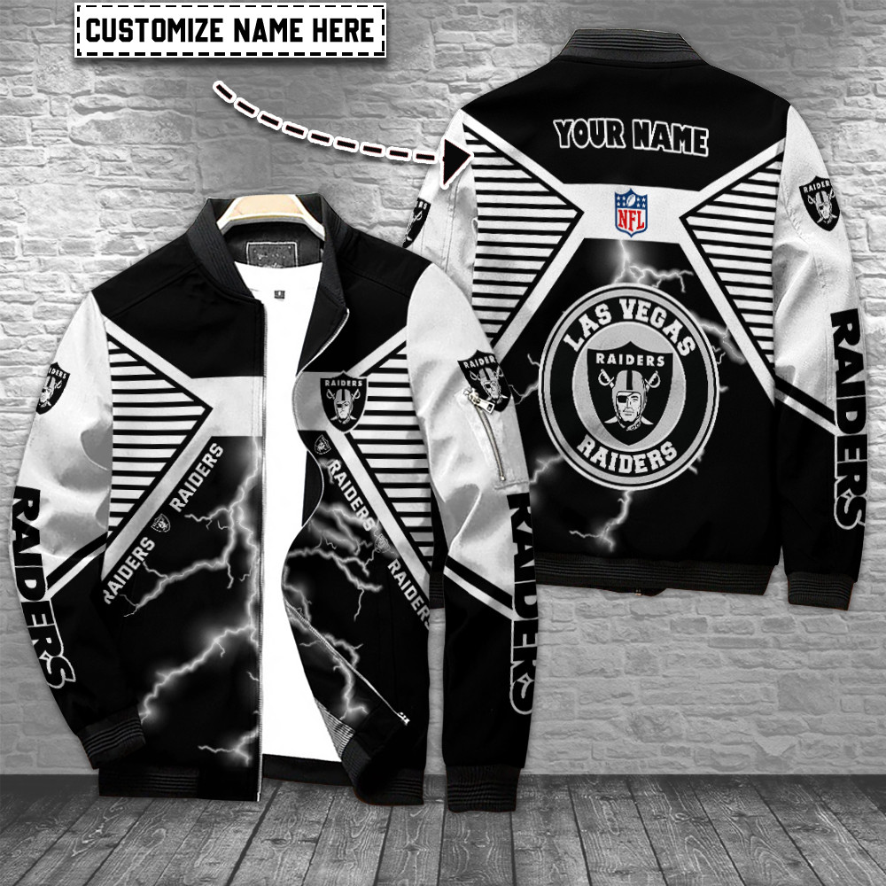 las vegas raiders personalized bomber jacket bg786 3ydfh