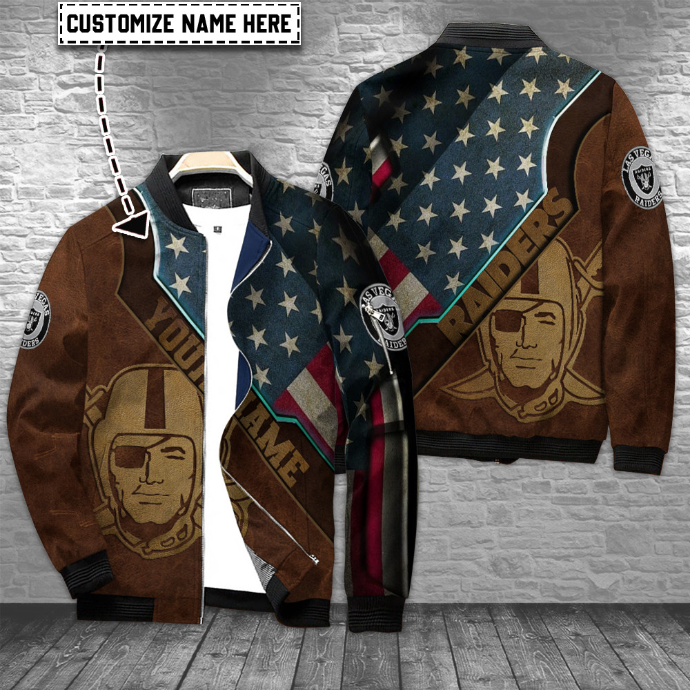 las vegas raiders personalized bomber jacket bg844 asb4b