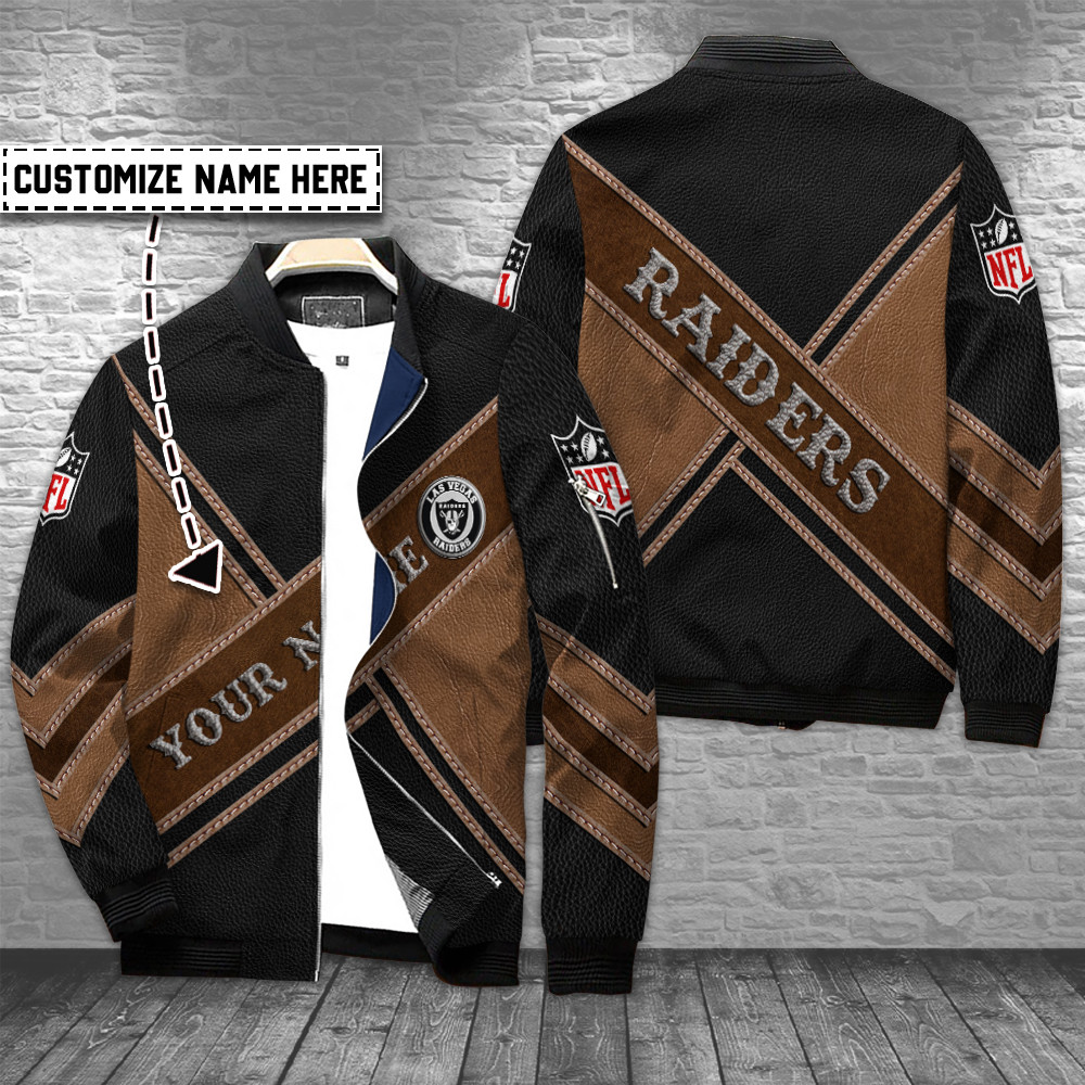 las vegas raiders personalized bomber jacket bg857 4gm2q