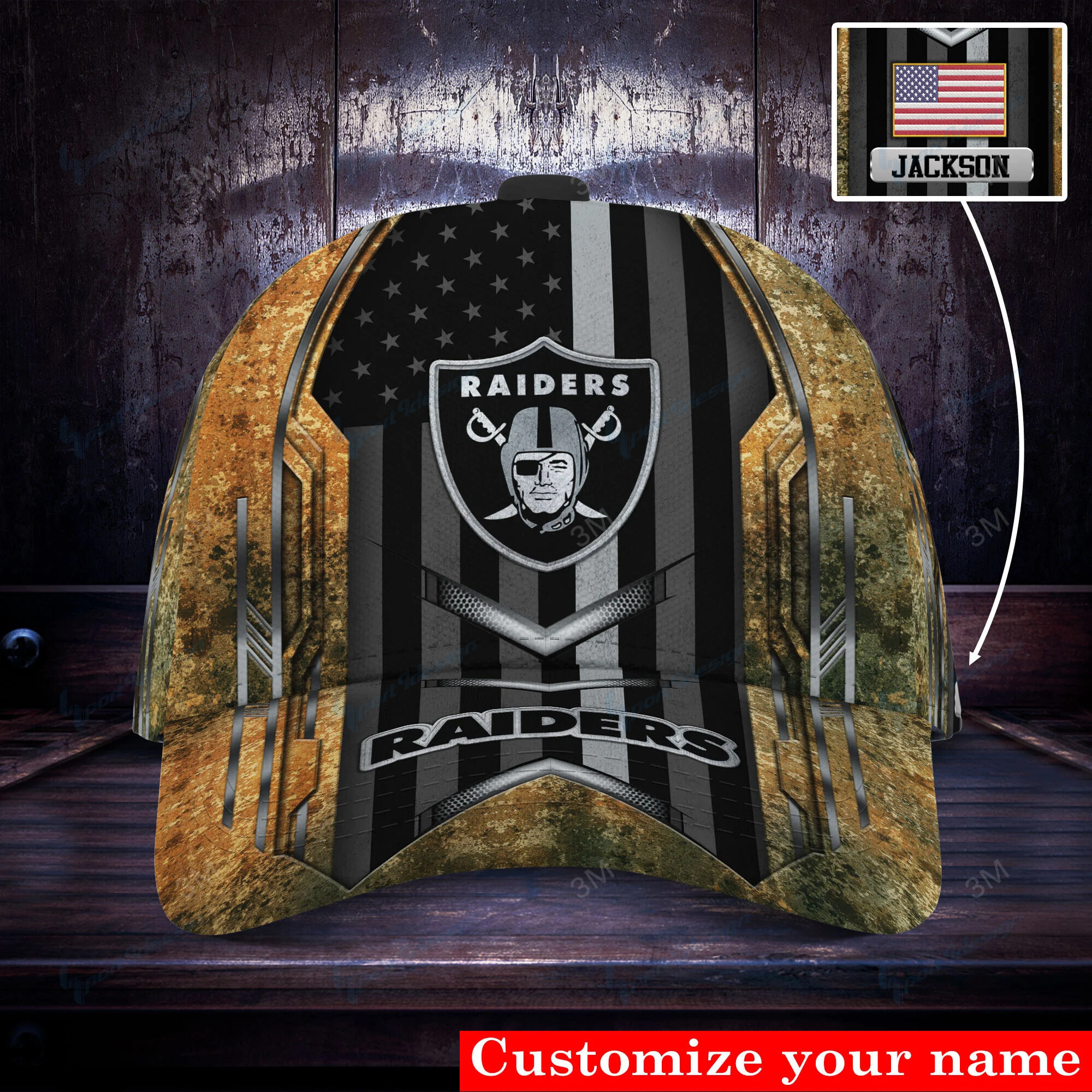 las vegas raiders personalized classic cap bg537 0h2zl