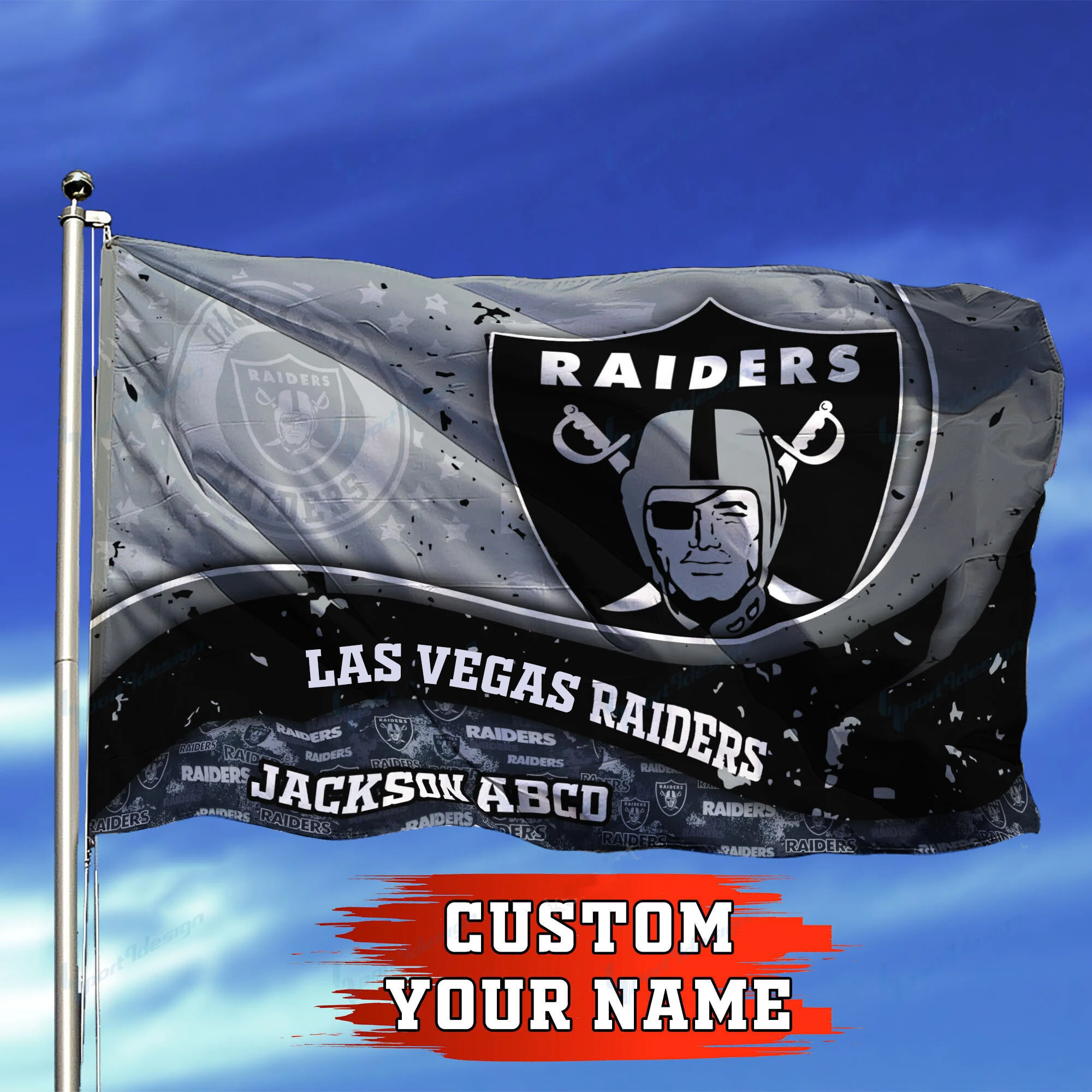 las vegas raiders personalized flag 328 0fxzg